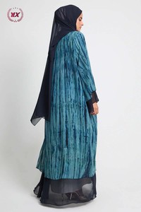Nouvelle Arrivée 2026 : Abaya Musulmane Superposée Effet <span class=keywords><strong>Voile</strong></span> Océan, Robe de Luxe en Chiffon Style <span class=keywords><strong>Kimono</strong></span> à Manches Chauve-Souris – Vente en Gros - Product Image 6