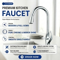 Robinet de cuisine Momali en laiton massif avec douchette extractible, mitigeur d'évier pivotant à 360°, plaqué, eau chaude et froide, sans plomb