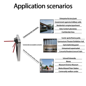 Tự Động Chống Thấm Nước Thép Không Gỉ Trong Nhà/Ngoài Trời <span class=keywords><strong>Flap</strong></span> Rào cản Cửa Quay Với Nhận Dạng Khuôn Mặt Kiểm Soát Truy Cập Tripod Ip54 - Product Image 4