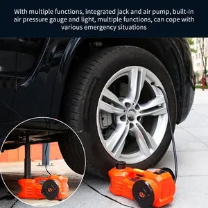 12v Portable Roadside Rescue 4 In 1 Car Electric Hydraulic Jack With Tyre Pump Inflator Electric Wrench