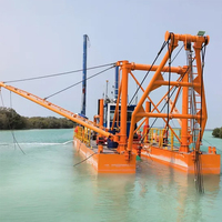 Kapal Keruk Hisap Diesel Hidrolik untuk Ekstraksi Pasir, Kedalaman 8m, Kapasitas 500m3/jam, Pengerukan Sungai