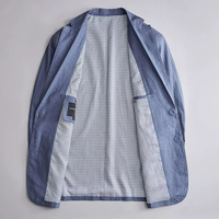 Costume en lin grande taille personnalisé pour hommes Veste de costume d'affaires décontracté en lin vintage coupe ajustée pour hommes