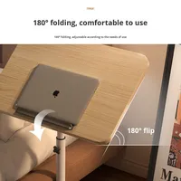 Table d'hôpital en bois massif, mobile, réglable en hauteur, pliable, avec plateau rotatif à 360 degrés, inclinable et relevable, garantie à vie
