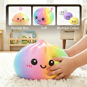 ของเล่นบีบคลายเครียดขนาดใหญ่ ตุ๊กตาซาลาเปาขนาดยักษ์ ตุ๊กตาซาลาเปาจัมโบ้พร้อมกล่องนึ่ง ซาลาเปาจัมโบ้ ลูกบอลคลายเครียด - Product Image 4