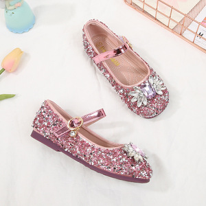 Chaussures de fête pour enfants de 2 à 6 ans, semelles souples, chaussures de princesse pour filles, chaussures de princesse en strass et cristaux pour filles - Product Image 5