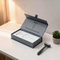 Boîte cadeau de luxe personnalisée en carton magnétique pour rasoir – Emballage personnalisable avec pelliculage brillant/mat