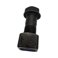 Vis de fixation de plaques de chenilles SSXR pour engins de construction M20x1.5x57mm, pour train de roulement d'excavatrice, zinguées, en acier 40Cr, grade 10.9