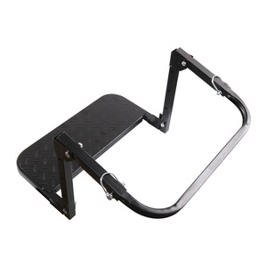 Heavy Duty <b>Foldable</b> Tire <b>Step</b> For Trailer Truck Offroad Steel Black Manual Folding - Product Image 1