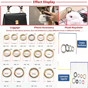 Various Sizes Strong Zinc Alloy Key Chain Ring Lightweight Open Metal Spring O Ring Competitive Price Hanging <strong>Buckle</strong> <strong>Bag</strong> - Product Image 3