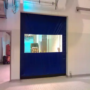 Automatic PVC Fabric Zipper Airtight High Speed Roll up Fast soft high speed rolling door