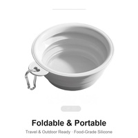 Tazones de Viaje Plegables para Perros y Gatos, Tazones Portátiles para Comida/Agua de 1000 ml de Capacidad, Ahorro de Espacio, Tazón para Cachorros