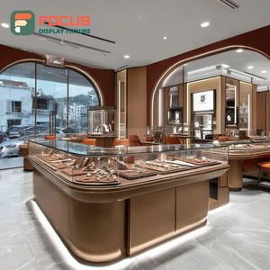 Mostrador de Exhibición de Joyería Moderno y Personalizado, Fabricante de Mostradores de Exhibición con Marco de Madera para Centros Comerciales - Product Image 2