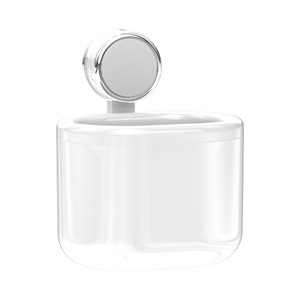 Suction Mounted Bathroom Storage Bin Oval Shape Durable Wall Mount For Cosmetic And Towel Storage - Product Image 5