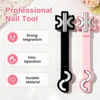 BQAN Bâtonnet magnétique double extrémité en forme de S pour effet œil de chat, outil magnétique puissant pour vernis gel 3D œil de chat et nail art