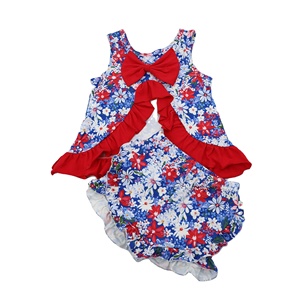 Conjuntos Cortos para <span class=keywords><strong>Niñas</strong></span> Súper Lindos, Libres de Aranceles, Marca Qingli OEM, Sin Pedido Mínimo, Ropa de Bebé Personalizada de Boutique, 4 de Julio - Product Image 2