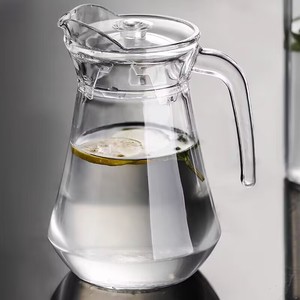 เหยือกน้ำแก้<span class=keywords><strong>ว</strong></span>ทรงคริสตัลคุณภาพสูงพร้อมแก้ว 6 ใบ ดีไซน์ใหม่ ชุดกาน้ำชาและกาต้มน้ำ ขายส่ง ชุดเหยือกพร้อมฝาไม้ก๊อก - Product Image 5