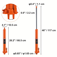 Cric hydraulique manuel à bras de 5 tonnes à course longue, vérin de levage de moteur en acier à piston unique