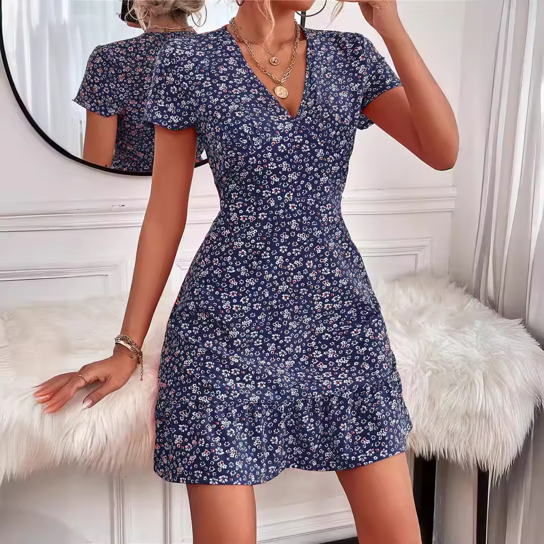 80s casual dress Vintage Cotton Dress 80s Casual Turquoise Summer Dress Midi Feminine Dress LARGE