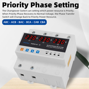 3P + N ba giai đoạn Selector Vôn kế với có thể điều chỉnh trên và dưới điện áp bảo vệ Rơ Le bảo vệ tự động chuyển đổi chuyển đổi - Product Image 4