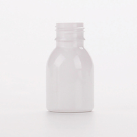 Vente en gros 60ml PET clair ambré blanc mini bouteille de sirop avec bouchon à vis personnalisé en vrac portable vide étiquette de bouteille de sirop d'érable