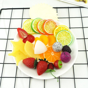 Tranche de Fruit artificiel faux citron pastèque Kiwi pomme cerise ananas décoration de fête - Product Image 3