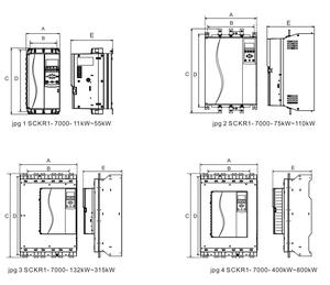 Démarreur progressif SHCKELE 5,5 kW 160 kW plus économique avec contacteur de bypass intégré, alimentation auxiliaire 24 VCC, protection IP20 - Product Image 3