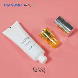 Tube en plastique écologique 30 ml pour crème BB CC, tube cosmétique en PE avec bouchon pompe sans air - Product Image 4