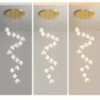 Lustre en céramique pour salon duplex, lampe suspendue pour escalier de villa, hôtel, hall d'entrée