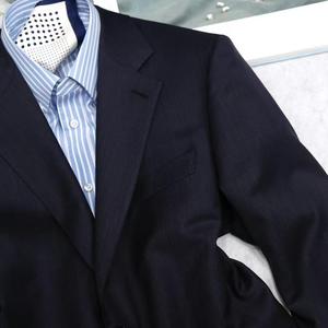 Black Fine Stripe 100% <strong>Wool</strong> Business Suits Set DIY Bespoke Single Breasted Breathable B2B Bulk Custom Made Italian/<strong>UK</strong> - Product Image 3