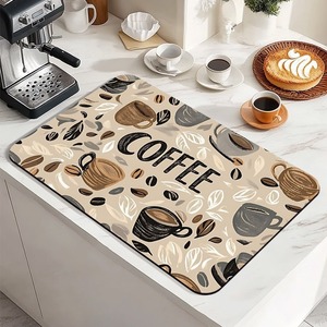 Diatomaceous Earth Kitchen Countertop <b>Mat</b> Rectangle Absorbent Coffee Machine <b>Bar</b> <b>Mat</b> Heat Insulating Placemat - Product Image 1