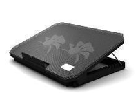 Support de refroidissement pour ordinateur portable à double ventilateur, 5 niveaux réglables, double USB, silencieux, pour ordinateur portable de 15,6 pouces