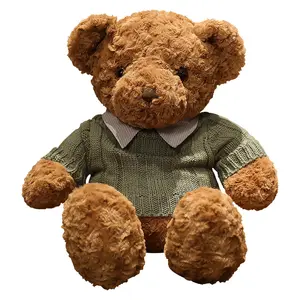 Kawaii Teddy Bear Plush Toys Soft Stuffed Cartoon Bear Animal Doll With Sweater Valentine Birthday Gift For Girls Children