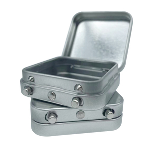 Bán buôn kín tùy chỉnh hộp thiếc bao bì bản lề vuông nhỏ trước khi cuộn container với CR khóa con kháng cho Pill Gummy - Product Image 1