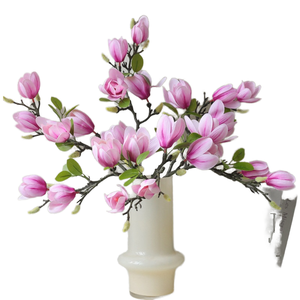 Fleur artificielle de style moderne de haute qualité, branche courte, <span class=keywords><strong>magnolia</strong></span> <span class=keywords><strong>Yulan</strong></span> 3D à 5 têtes, longue durée, pour la fête des Mères et les remises de diplômes - Product Image 1