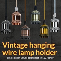 Lámpara de Araña Metálica Risinglights, Portalámparas para Bombilla LED Edison, Colgante Retro, Rosca Grande E27, 220V, Tungsteno, 2 Años de Garantía