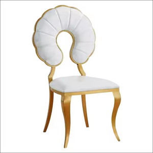 JJ240211 Royal Luxury Gold Acero inoxidable Sillas para <span class=keywords><strong>bodas</strong></span> y eventos Hotel Catering Muebles Banquete Sillas para fiestas - Product Image 2