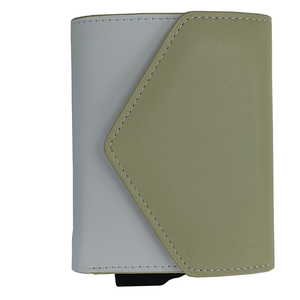 Cartera unisex de diseño de aluminio Delgado personalizado RFID bloqueo antirrobo Pop-up tarjetero corto longitud cremallera CardHoda - Product Image 3