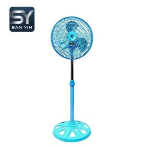 Ventilateur sur pied à circulation d'air 110V, 12 pouces, avec grille turbo à 3 pales en aluminium et base étoilée colorée - Product Image 1