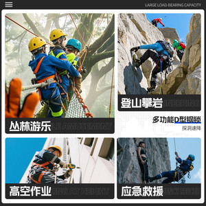 Canmol Steel Carabiner D-Shape Locking Safety Buckle For Climbing Mountaineering Rappelling Caving Equipment - Product Image 4