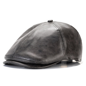 Cappello Piatto da <span class=keywords><strong>Donna</strong></span> in Pelle PU Stile Vintage Elegante Morbido e Confortevole Disponibile in Diversi Colori - Product Image 2