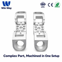 Support de précision en aluminium usiné CNC WinWay, bloc de logement fraisé sur mesure, siège de roulement, alésage usiné, usine OEM ODM, vente en gros