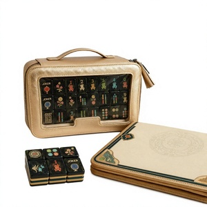Stock US, livraison gratuite : Étui de rangement de luxe moderne pour Mahjong, étanche, pliable, en PVC transparent, sac de voyage portable pour 160 tuiles de Mahjong - Product Image 4