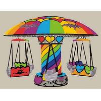 Manège interactif en métal pour enfants, 8 places, à thème de jeu de tir, pour intérieur/extérieur, avec parapluie, petit carrousel pour la vente en gros