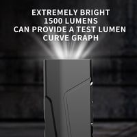 Mini lampe torche à clé haute luminosité 1500 lumens, corps en alliage d'aluminium, indice de protection IP55, ampoule LED rechargeable par USB 6V pour le camping et l'EDC