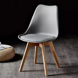 Free Sample Tulip Furniture Nordic Simple Restaurant Modern Wood Leg Plastic <b>Polypropylene</b> Dining <b>Chair</b> - Product Image 3
