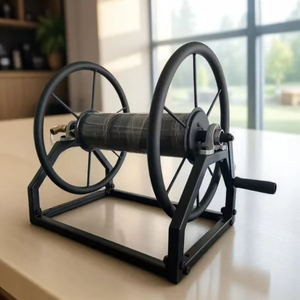 HOSEREEL-60M Heavy Duty Quick Removable High Pressure Steel <strong>Empty</strong> Wall-Mounted Rubber <strong>Hose</strong> Spraying Garden <strong>Hose</strong> <strong>Reel</strong> - Product Image 2