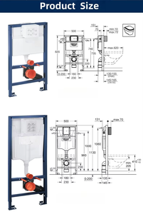 Cisterna de Inodoro Empotrada con Doble Botón, Tanque de Agua para Inodoro Integrado en la Pared para Mejora del Baño - Product Image 3