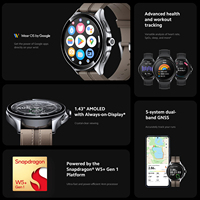 Para Xiao Mi Watch 2 Pro 4G Smartwatch 2+32GB 1.43" AMOLED Snapdragon W5+ Gen 1 BT5.2 Google Wear OS Monitor de Salud
