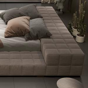 कारखाने प्रत्यक्ष बिक्री घर फर्नीचर सरल ऊपर-होल्स्टर्ड किंग आकार बिस्तर की लकड़ी रानी बिस्तर फ्रेम - Product Image 6