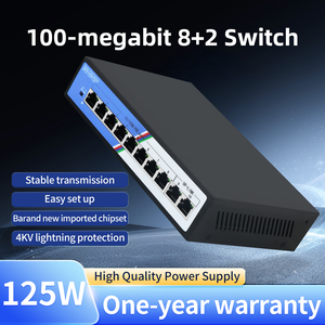 Commutateur PoE non géré Tshield 8 ports 100 Mbps 2 Gbps, format compact 48 V pour caméra IP et réseau de petites entreprises – En stock - Product Image 1